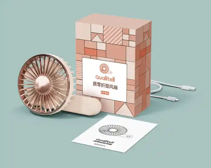 xiaomi qualitell f1 pro Portable Mini Rechargable Fan Hand Folding Hand Held Battery USB Travel Rechargeable Handheld Cooling Fans